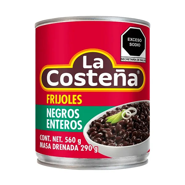 FRIJOLES NEGROS ENTEROS 560 GR LA COSTENA