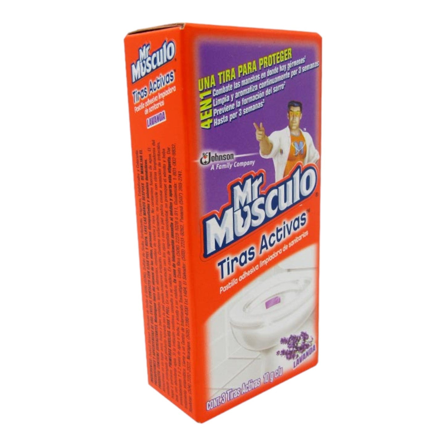 PASTILLA DE BAÑO TIRAS ACTIVAS  AROMA LAVANDA 30 G MR MUSCULO