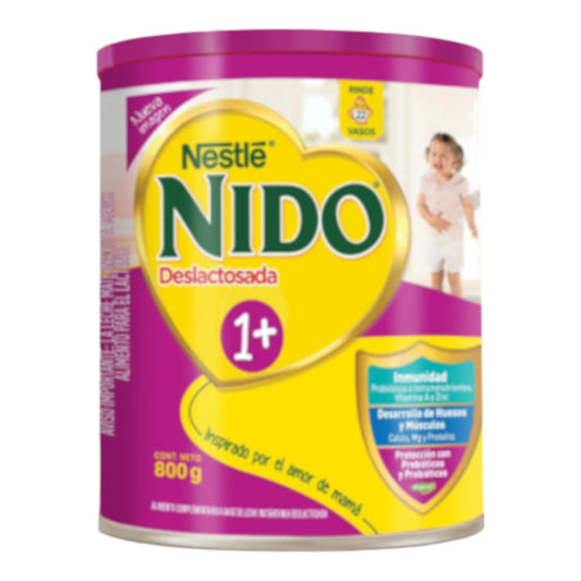 LECHE EN POLVO 1+ DESLACTOSADA 800 gr NIDO