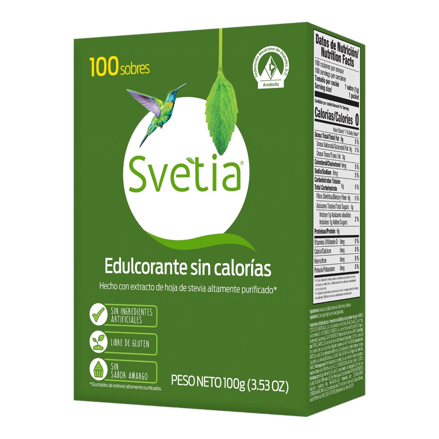 ENDULZANTE 0 CALORIAS 100 UN SVETIA