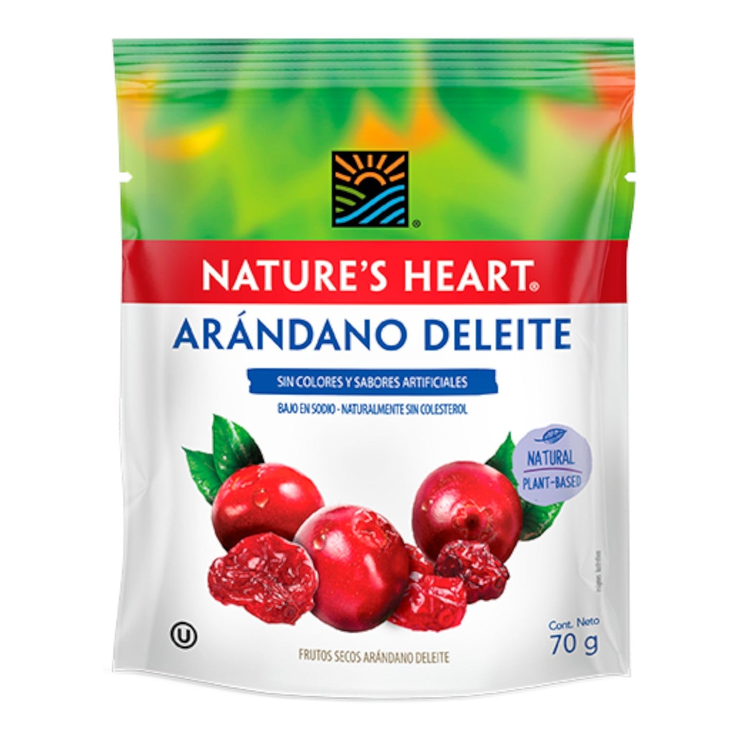 FRUTA DESHIDRATADA ARANDANO DELEITE 70 GR NATURE'S HEART