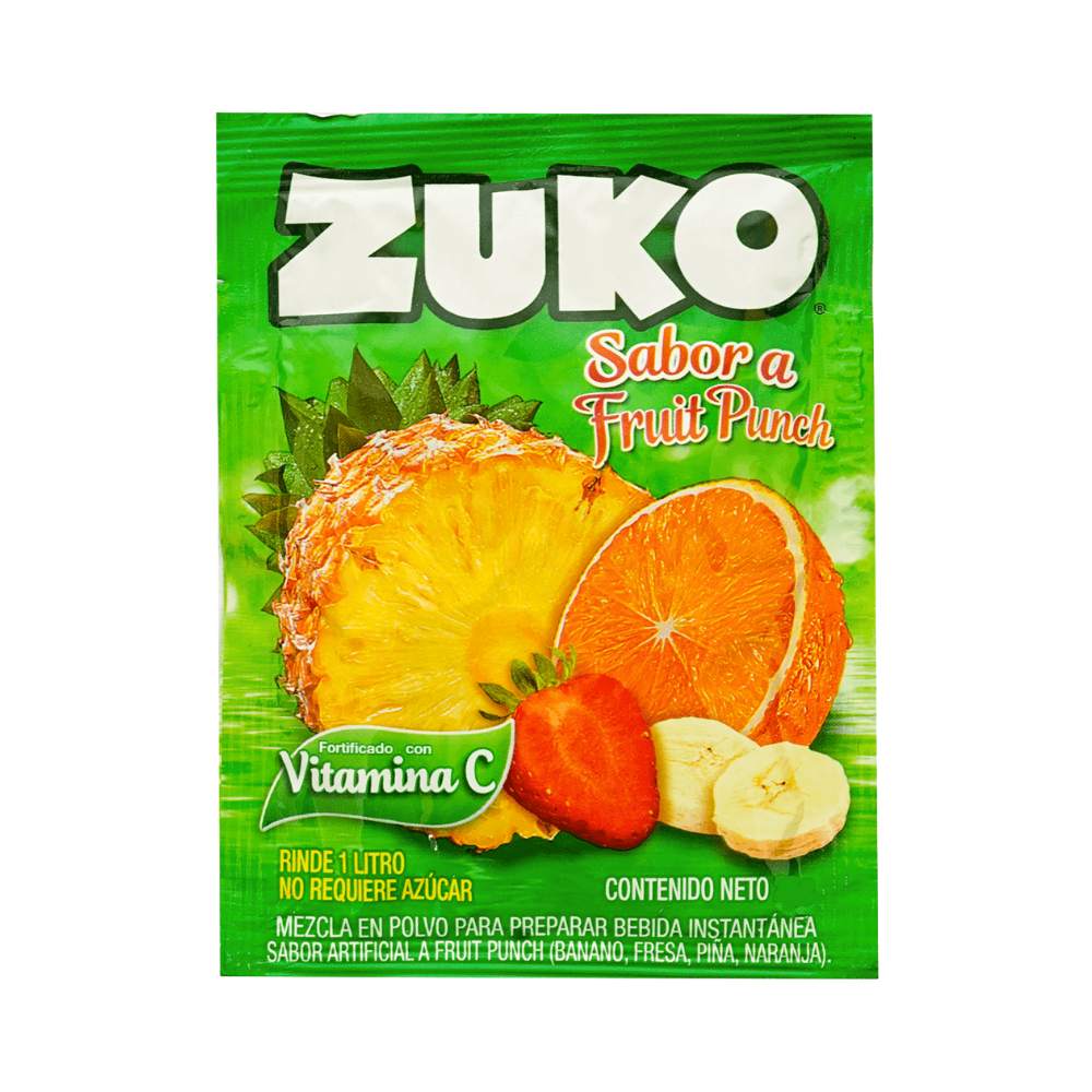 BEBIDA INSTANT.FRUIT PUNCH 13 GR ZUKO