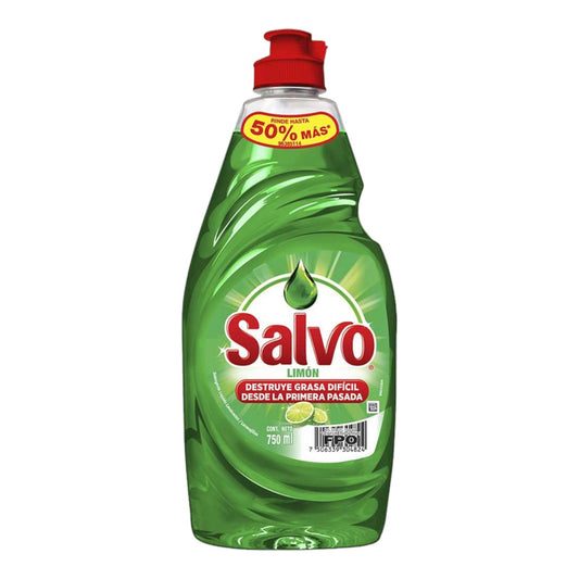 LAVAPLATOS LIQUIDO LIMON 750 ML SALVO