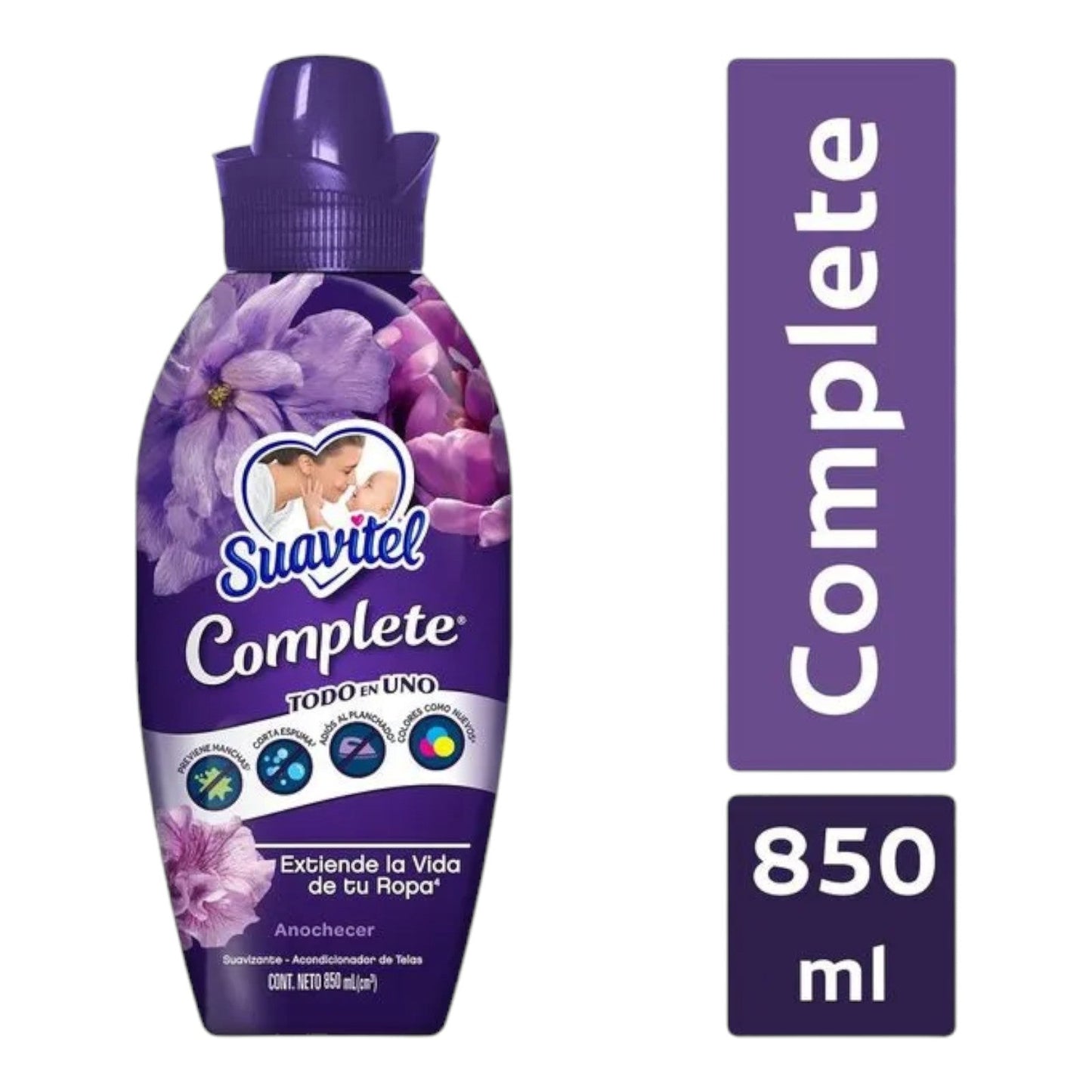 SUAVIZANTE PARA TELA ADIOS AL PLANCHADO AROMA ANOCHECER 850 ML SUAVITEL