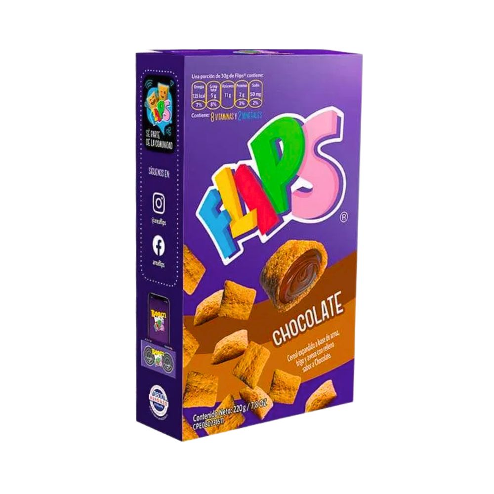 CEREAL RELLENO CHOCOLATE 220GR FLIPS