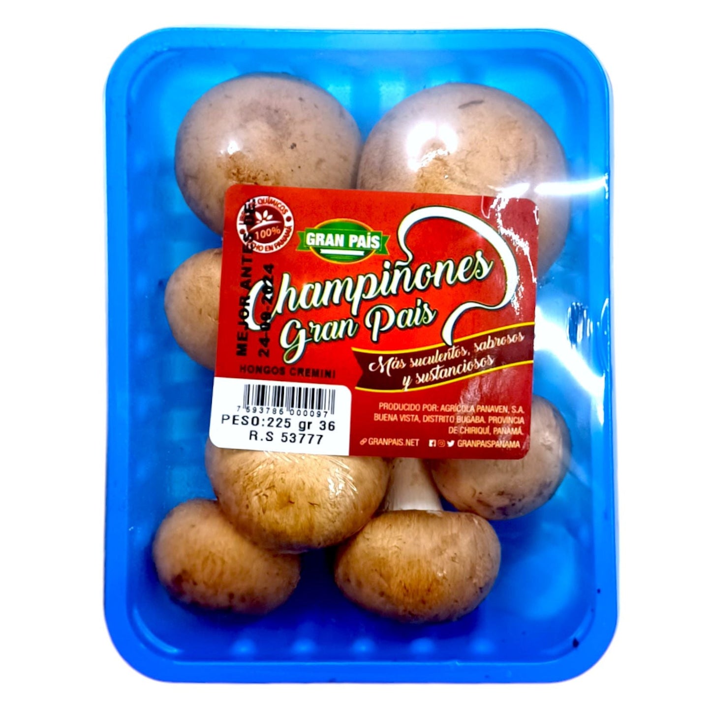 HONGOS CREMINI ENTEROS EMPACADOS 225 GR GRAN PAIS