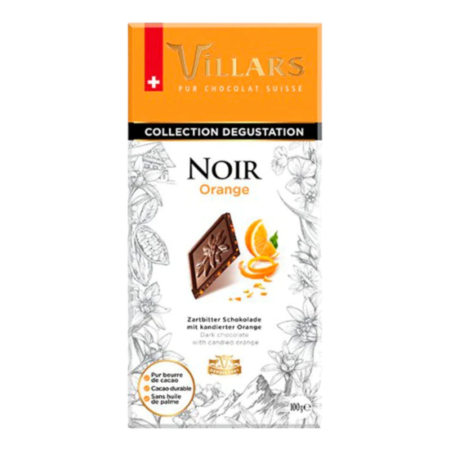 CHOCOLATE NEGRO SABOR NARANJA 100 GR VILLARS