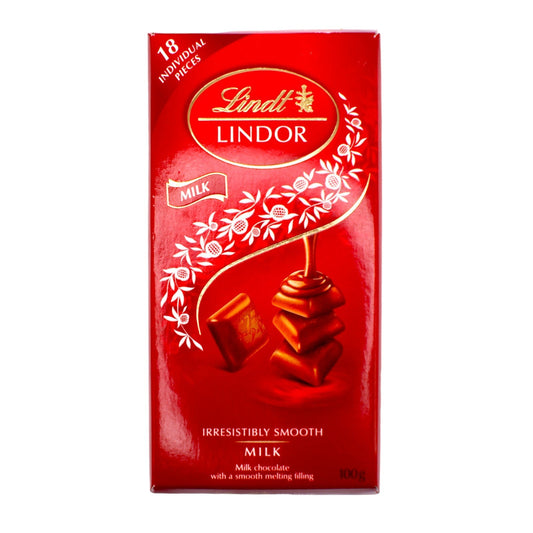 LINDOR SINGLE MILK 100 GR LINDT