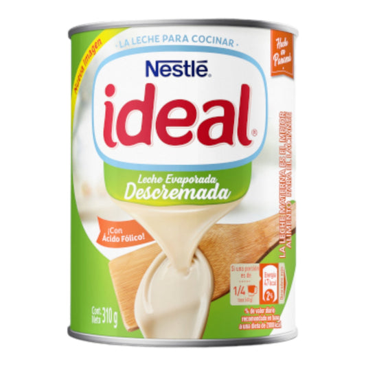 LECHE EVAPORADA 0% GRASA 310 GR IDEAL