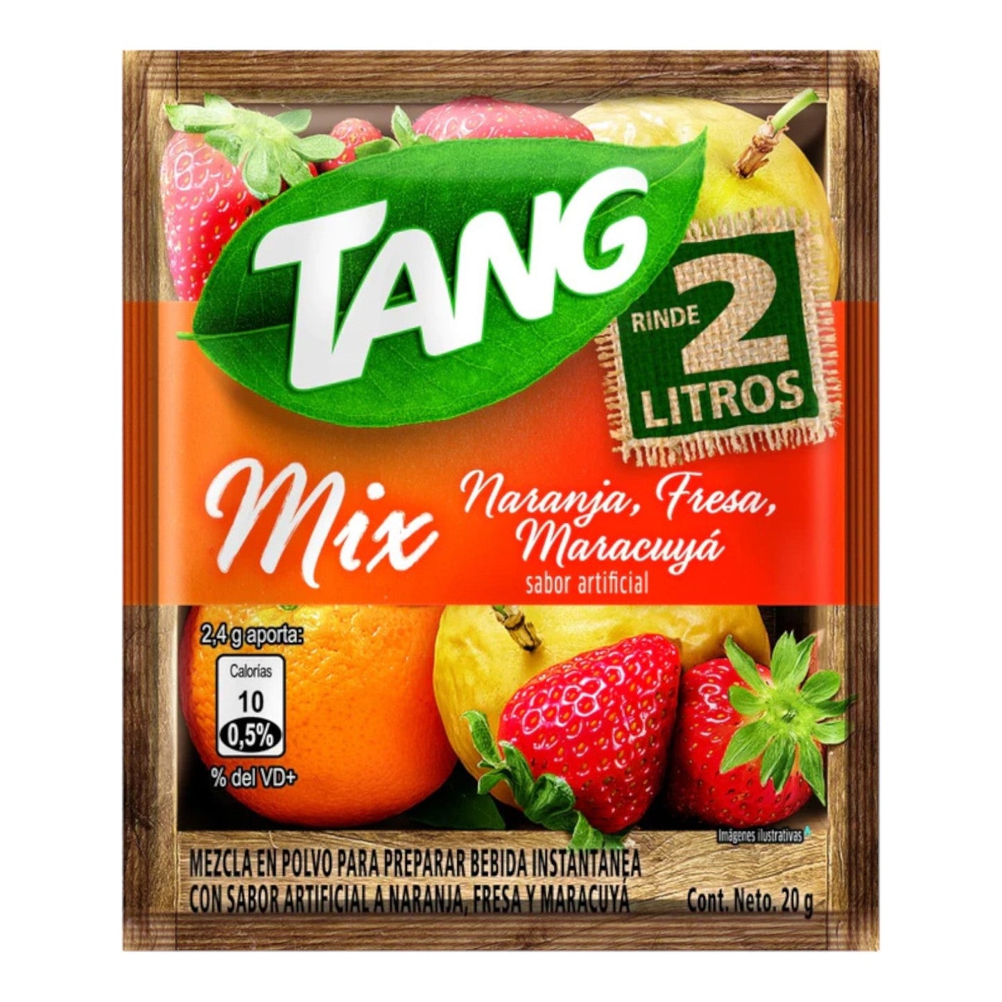 TANG MIX SABOR NARANJA FRESA Y MARACUYA 20 GR TANG