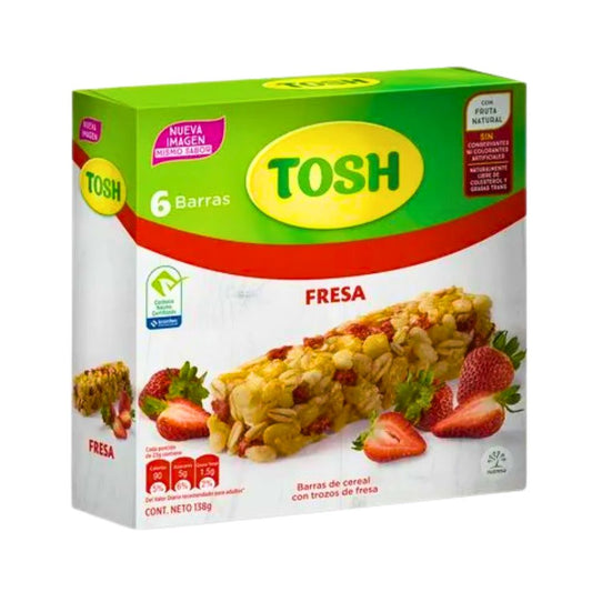 BARRA CEREAL FRESA 138GR TOSH