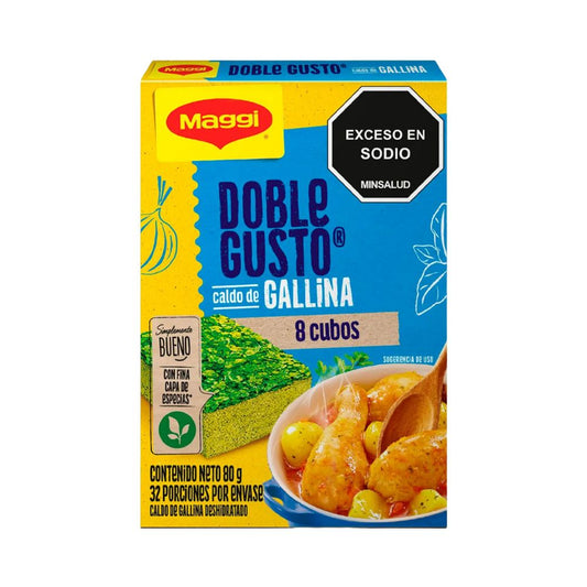 CALDO DE GALLINA DOBLE GUSTO 8 CUBOS  MAGGI
