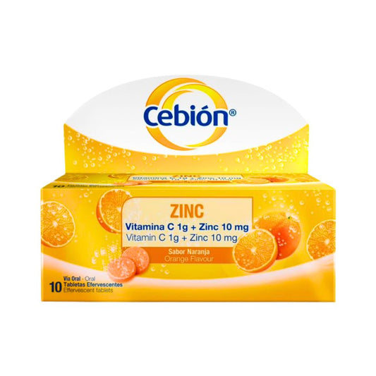 VITAMINA C+ZINC NARANJA EFE.10 CEBIÓN