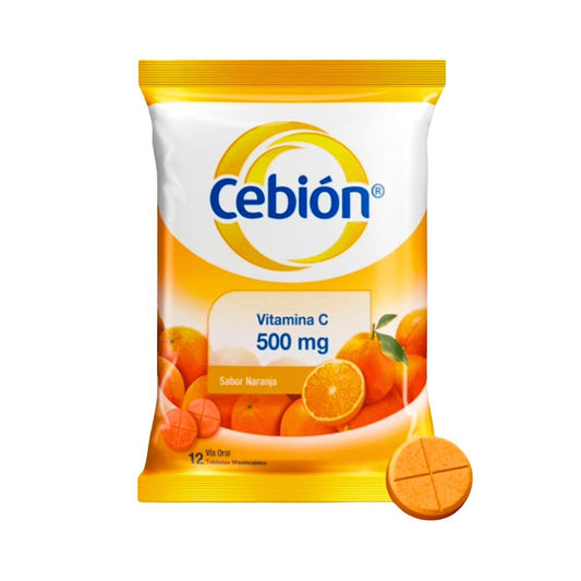 VITAMINA C NARANJ.MASTIC 500GR CEBIÓN