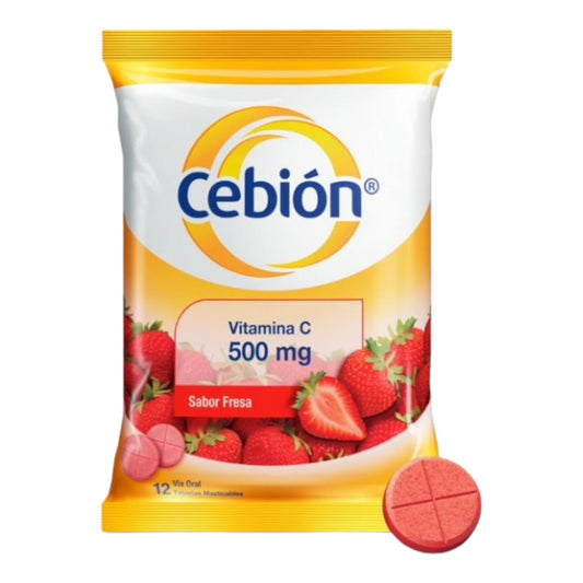 VITAMINA C SABOR A FRESA MASTCABLE 500 GR CEBION