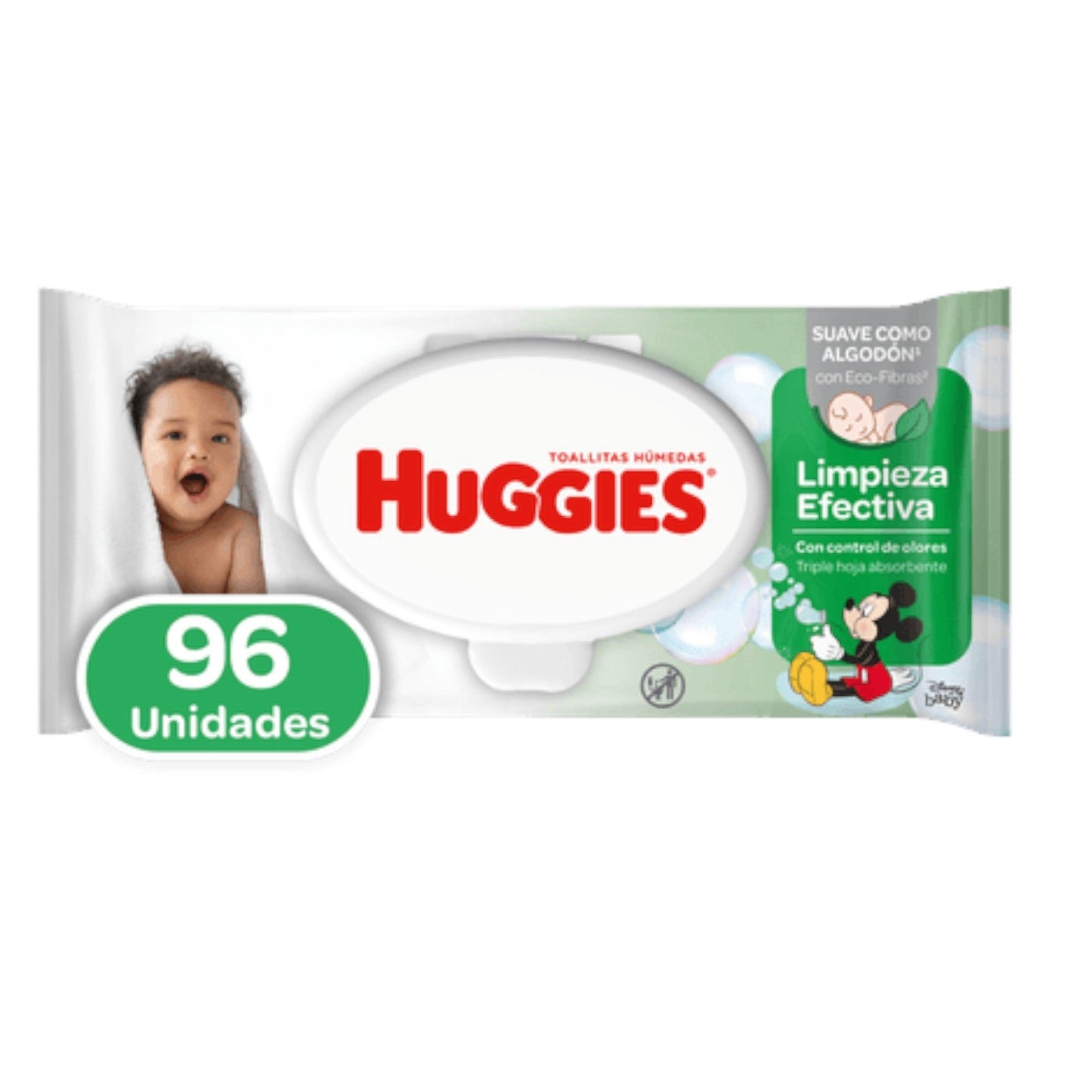 TOALLAS HUMEDAS LIMPIEZA EFECTIVA 96 UN HUGGIES