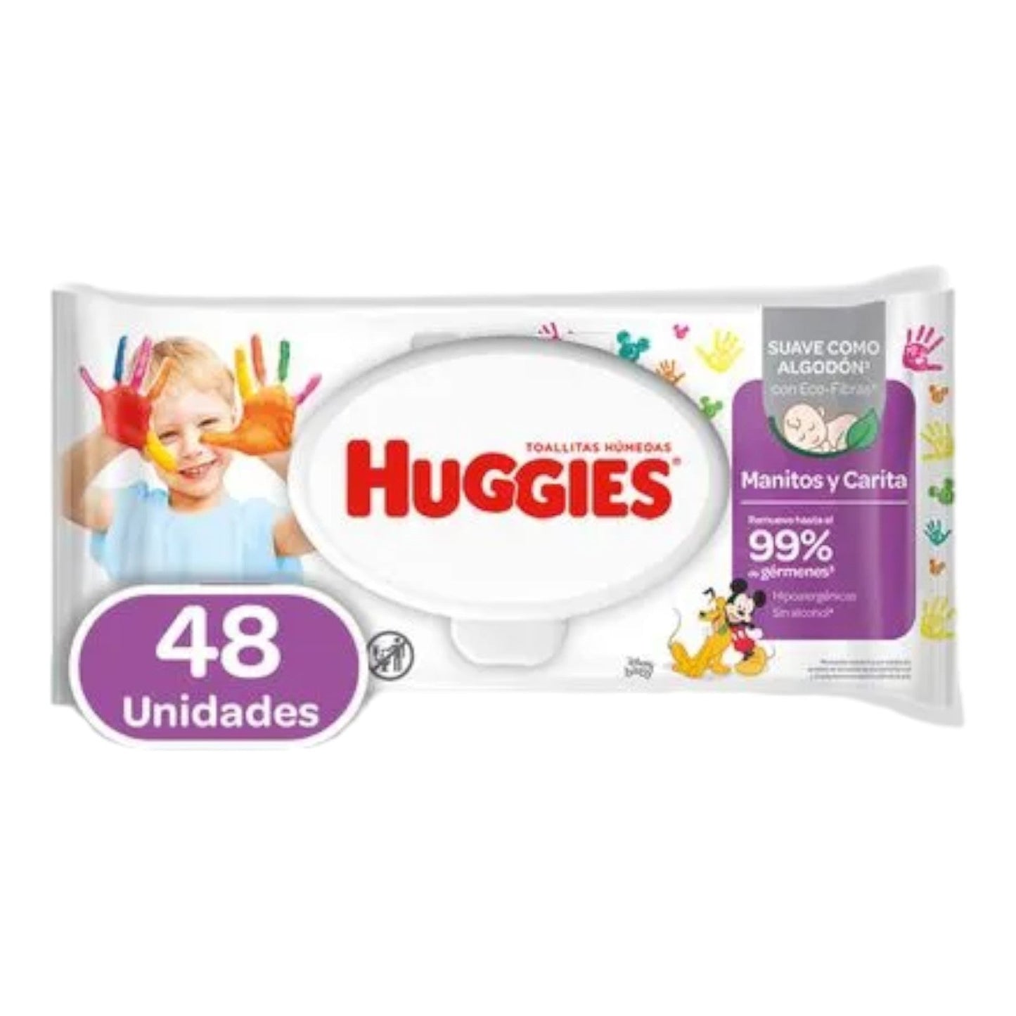 TOALLAS HUMEDAS MANITO Y CARITA 48 UN HUGGIES