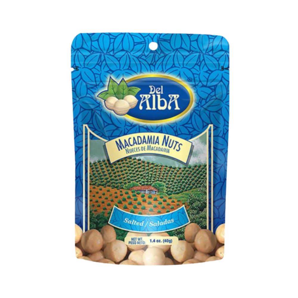 MACADAMIA NUT SALTED 40GR DEL ALBA