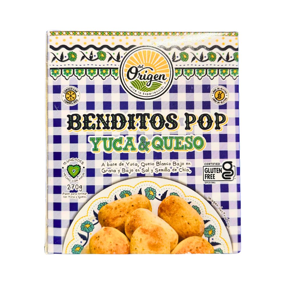 BENDITOS POP YUCA Y QUESO 270 GR DEL ORIGEN