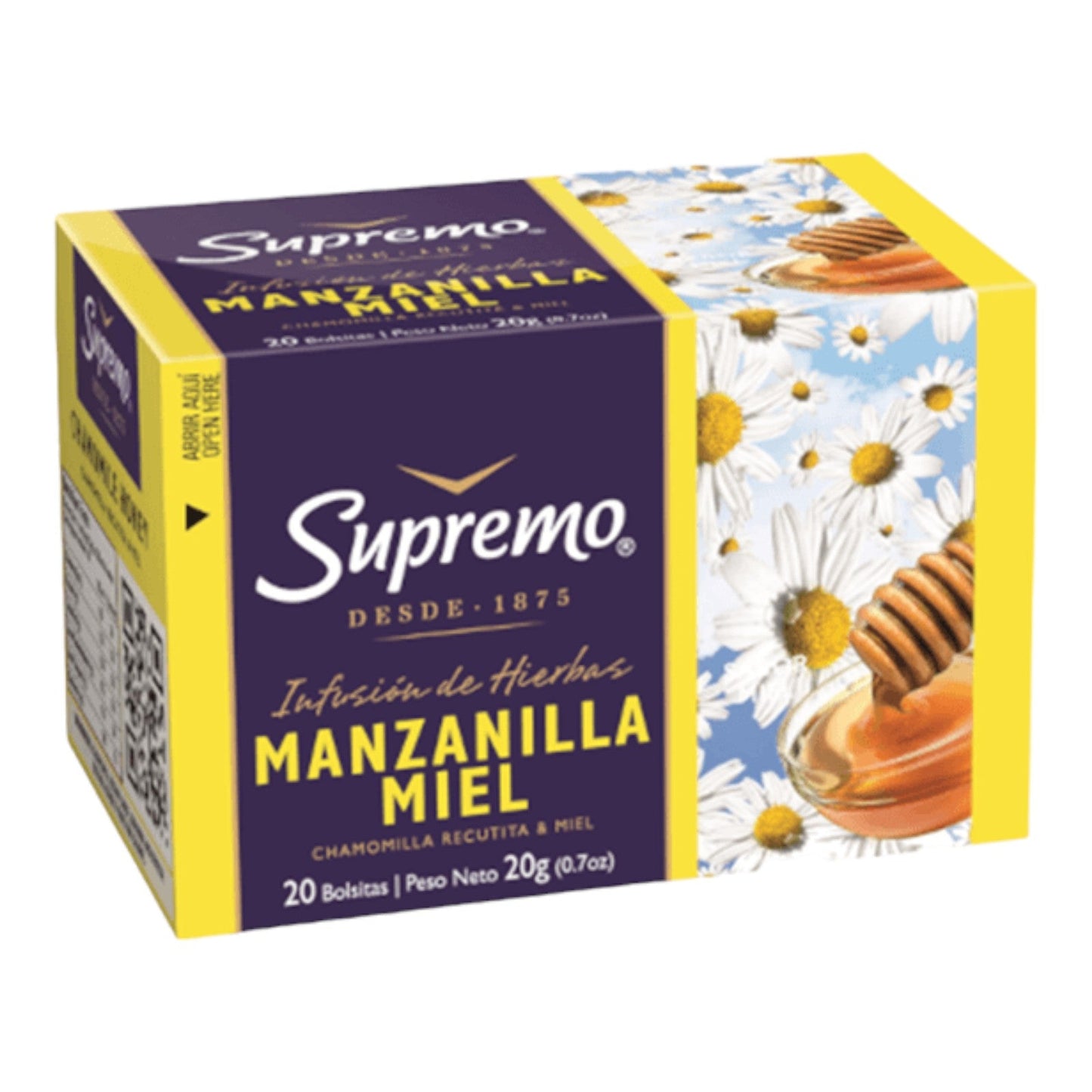 TE HERBAL MANZANILLA MIEL 20 UN SUPREMO