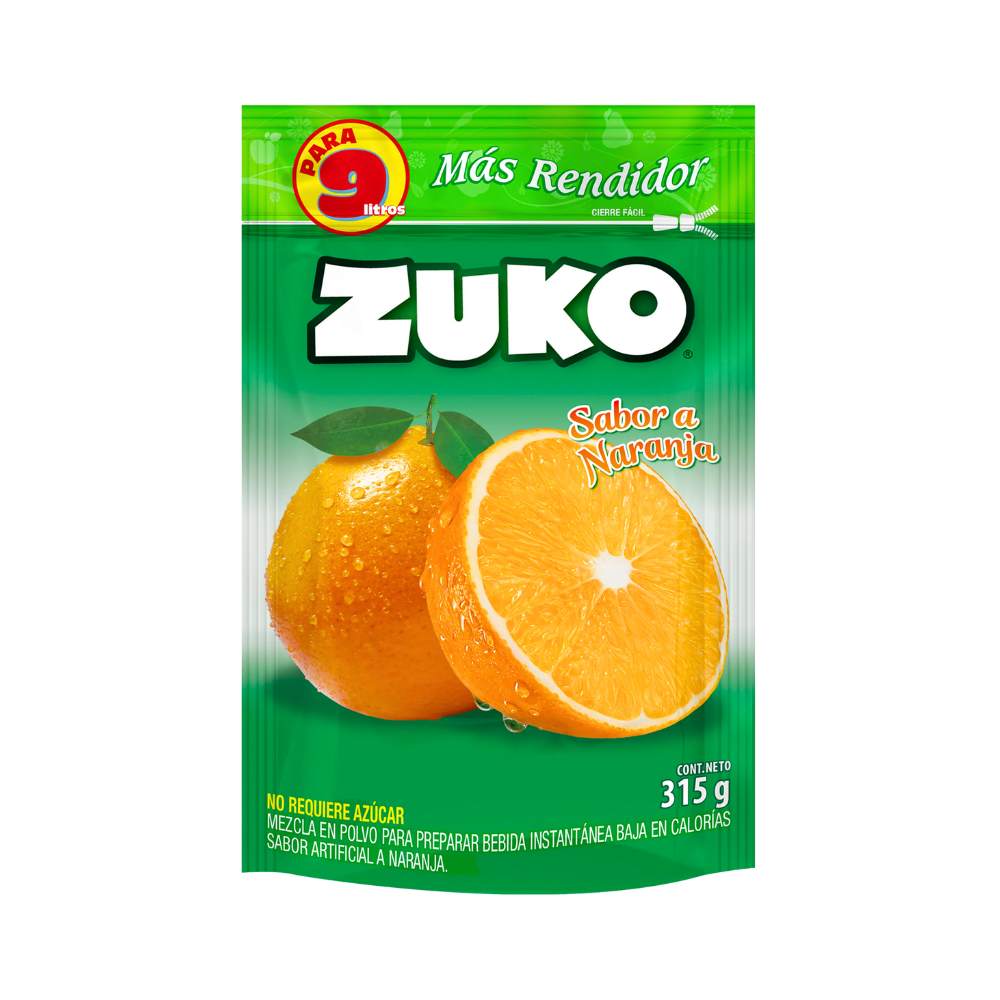 BEBIDA INSTANTANEA NARANJA 315 GR ZUKO