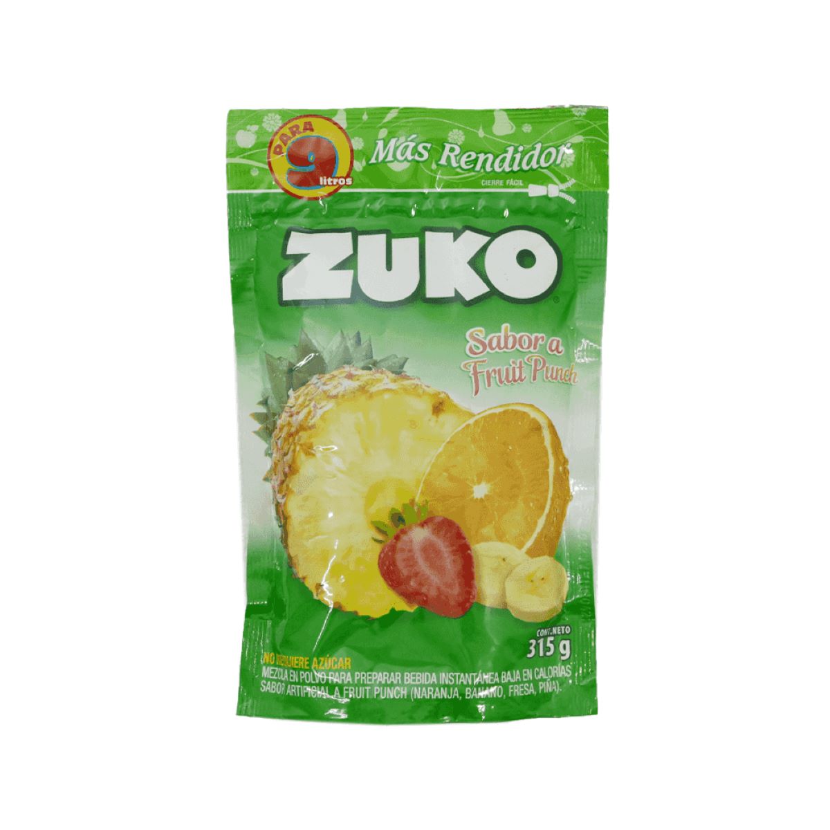 BEBIDA POLVO FRUIT PUNCH 9 LT ZUKO