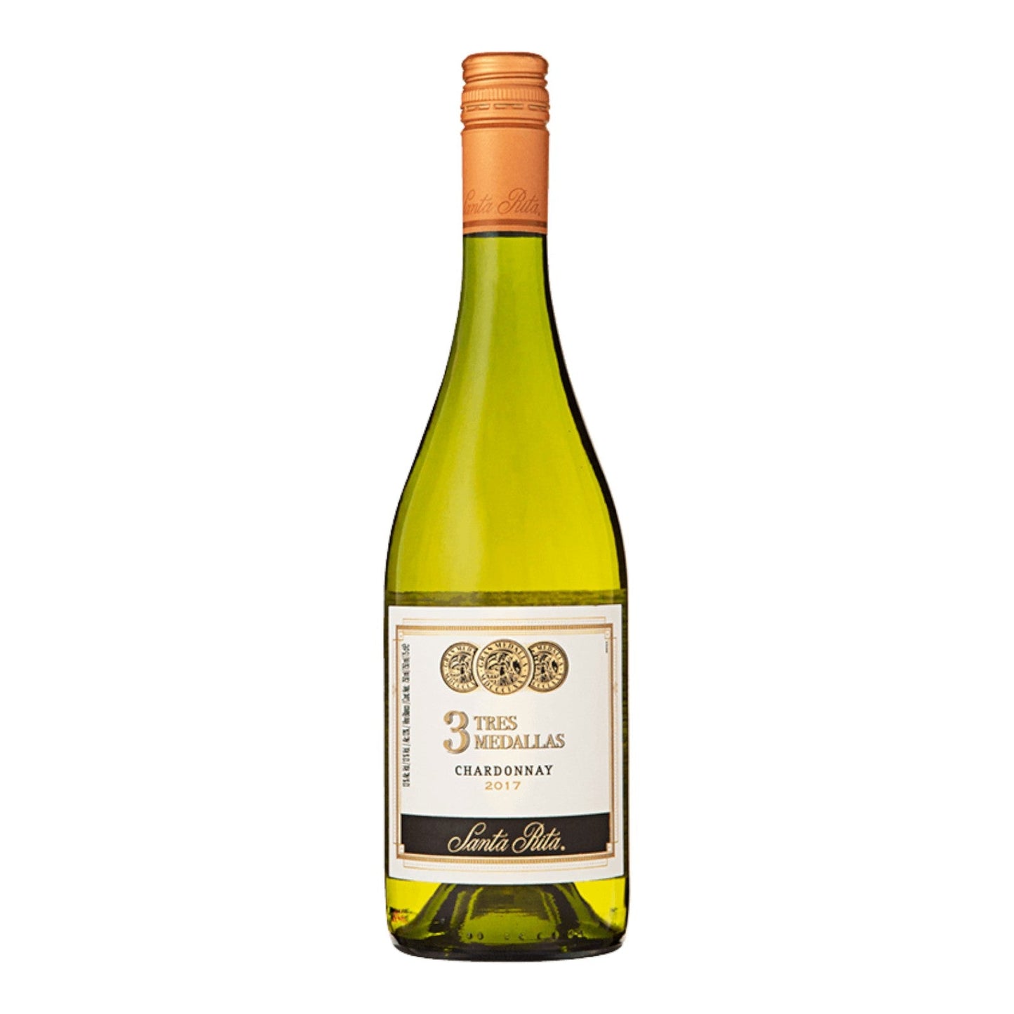 VINO 3 MEDALLAS CHARDONAY 750 ML SANTA RITA