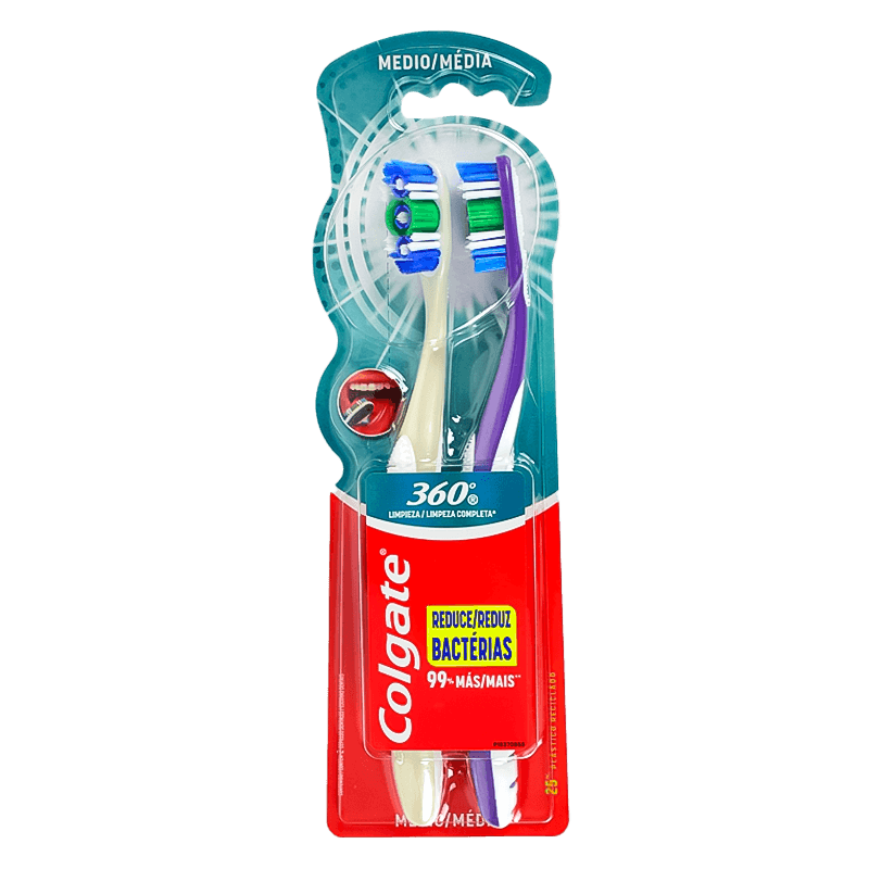 CEPILLO DENT 360 2PK MEDIO - COLGATE