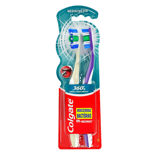 CEPILLO DENT 360 2PK MEDIO - COLGATE