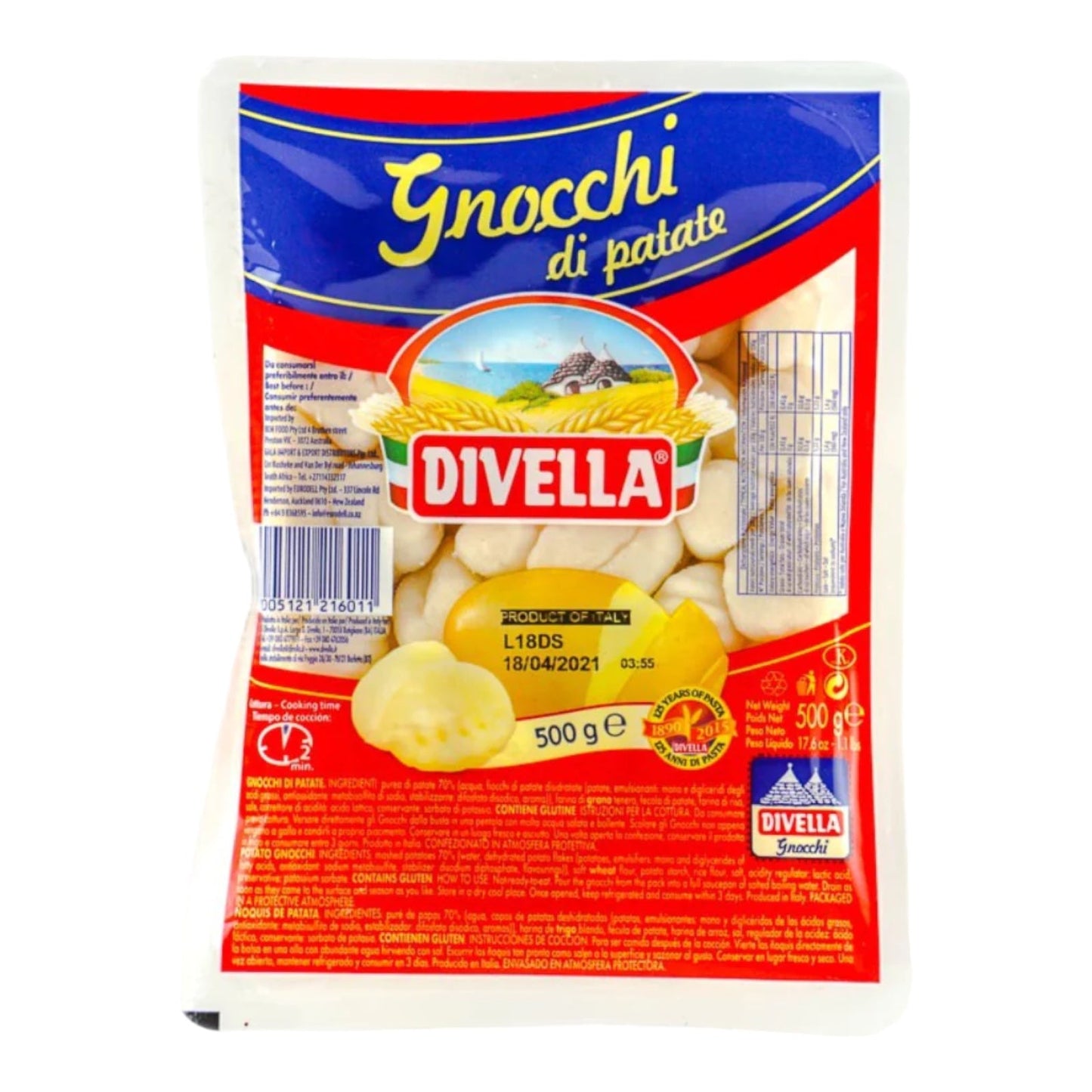 GNOCCHI DIVELLA DI PAT 500 GR DIVELLA