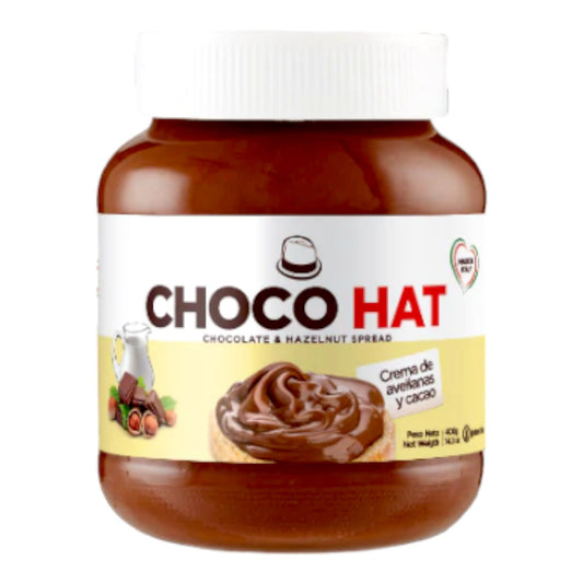 CHOCOLATE & HAZELNUT SPREAD 400 GR CHOCO HAT