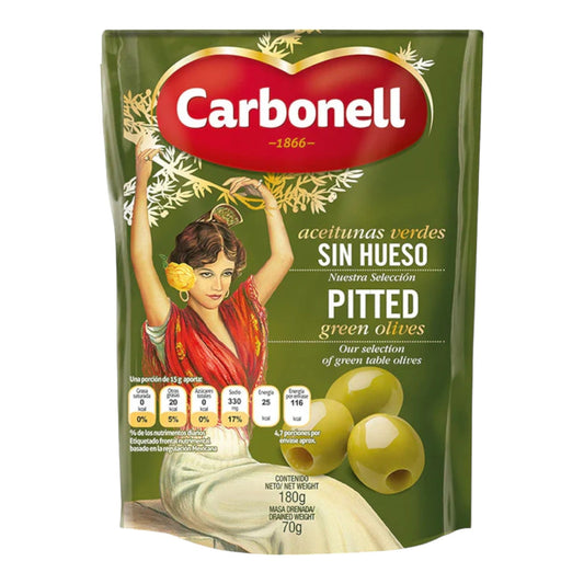 ACEITUNAS VERDES SIN HUESO 70 GR CARBONELL