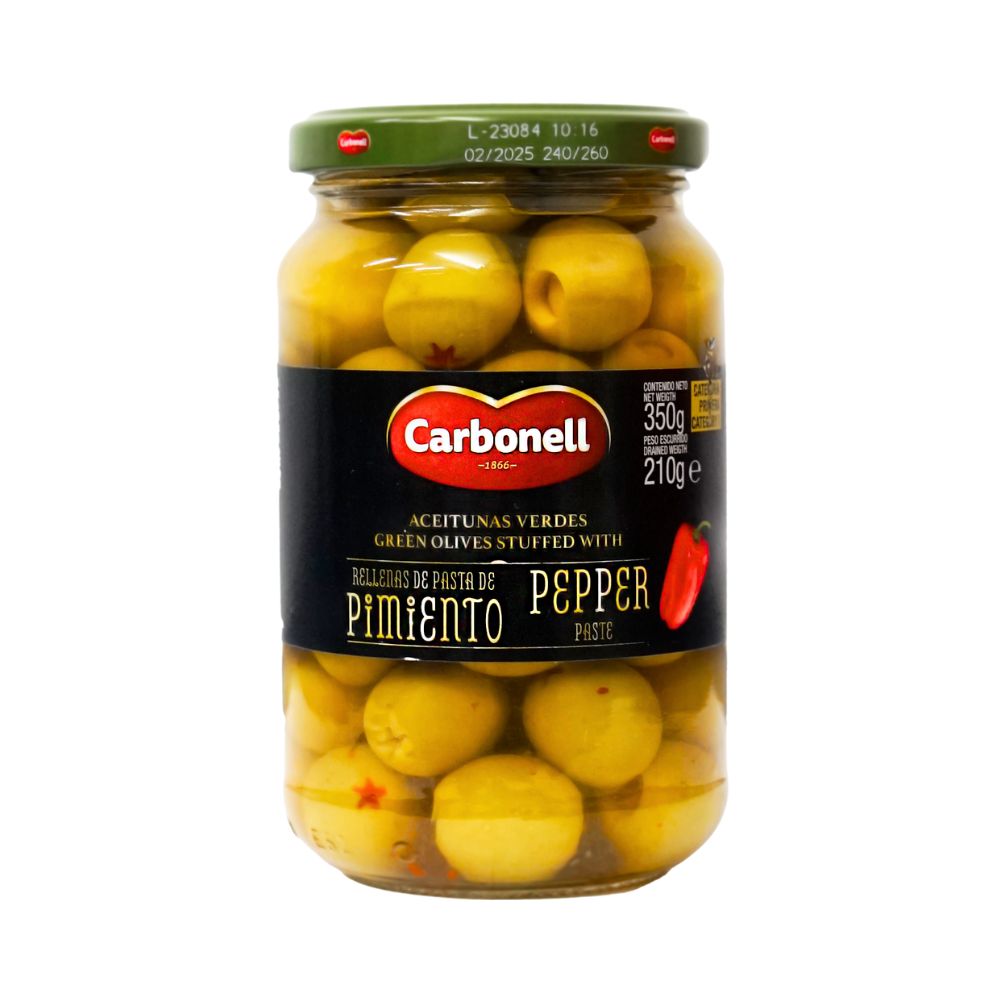 ACEITUNAS RELLENAS CON PIMIENTO 210GR CARBONELL