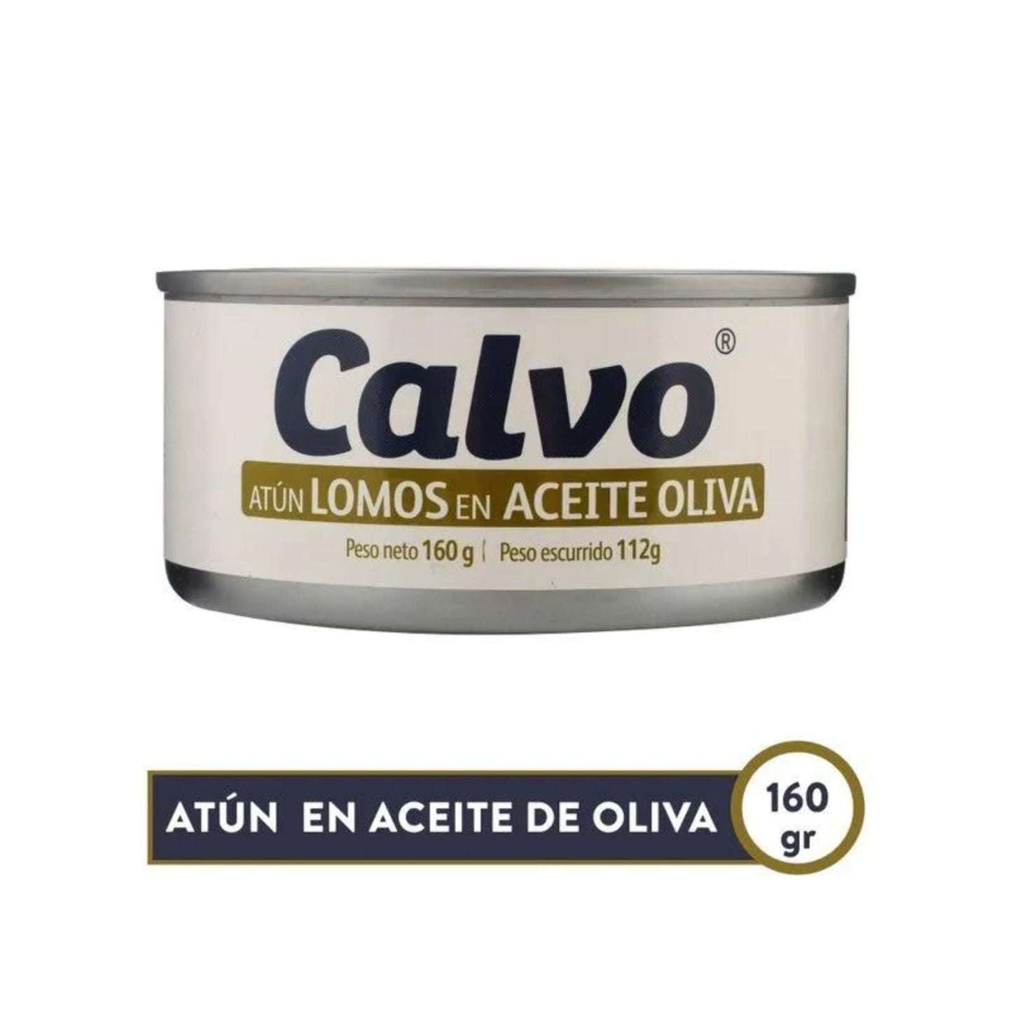 ATUN LOMO ACEITE OLIVA 160 GR CALVO