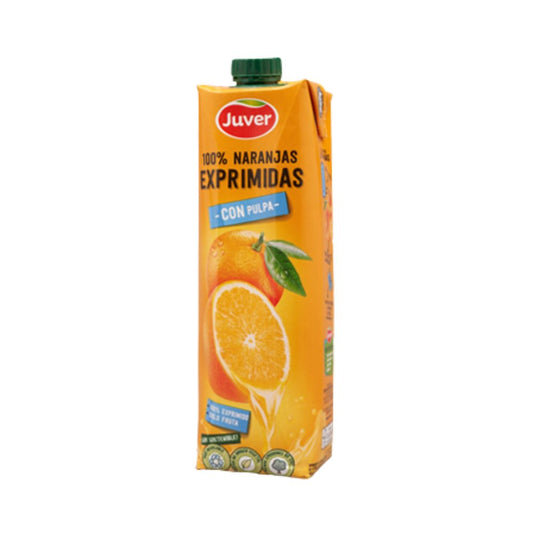 JUGO NARANJA EXPRIM. CON PULPA 1 LT JUVER