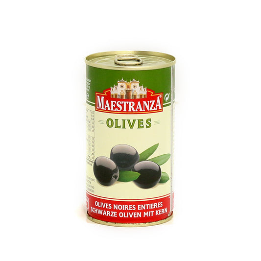 ACEITUNAS NEGRAS CON HUESO 350 GR MAESTRANZA