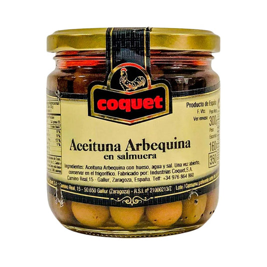 ACEITUNA ARBEQUINA 300GR COQUET