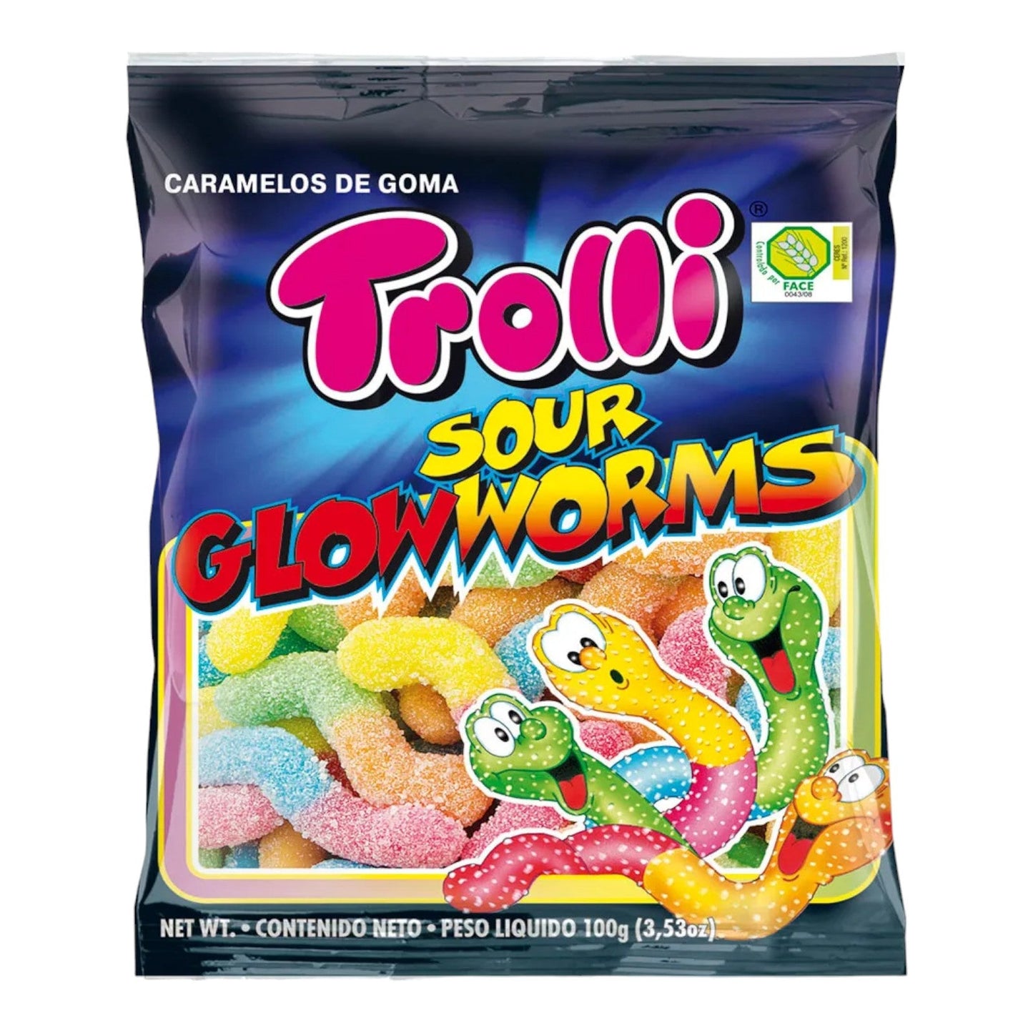 GOMITAS FORMA GUSANOS 100 GR TROLLI