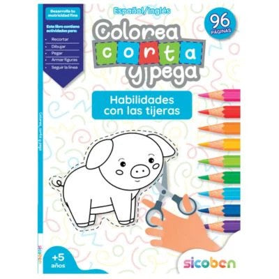 LIBRO ACT.COLOREA CORTA Y PEGA EDICIONES SICOBEN