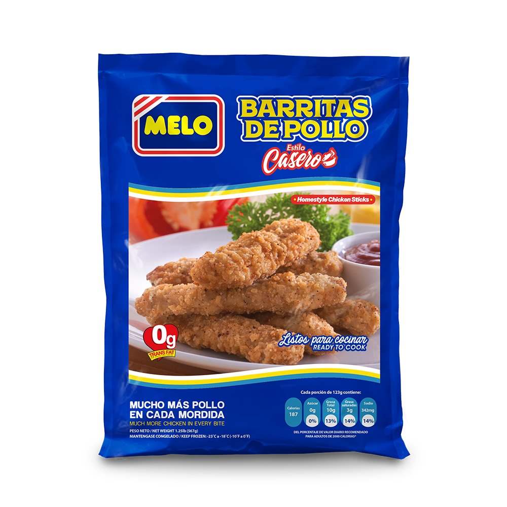 BARRITA DE POLLO ESTILO CASERO MELO 1.25 LB MELO