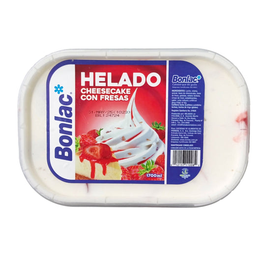 HELADO CHEESECAKE CON FRESA 1700 ML BONLAC