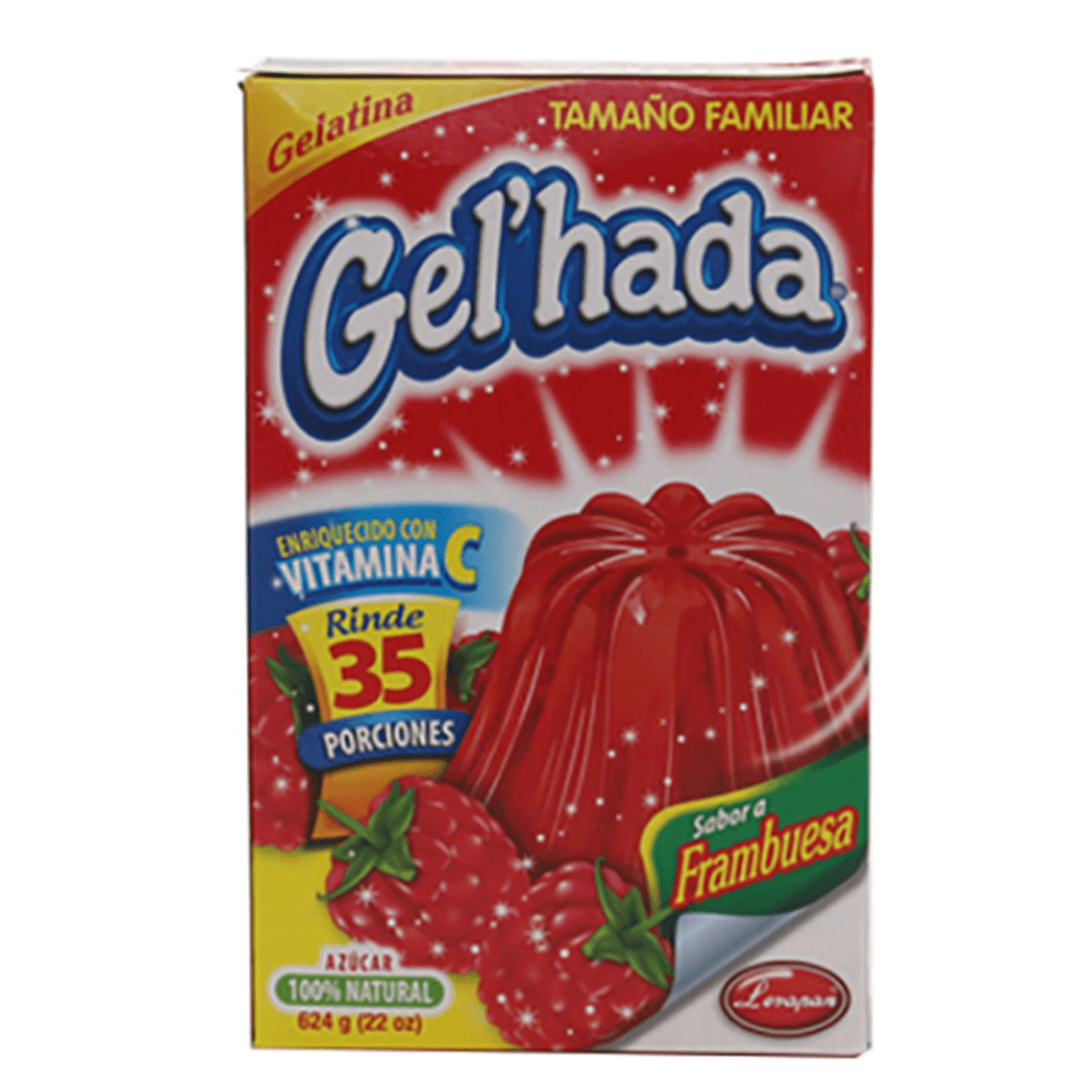 GELATINA SABOR FRAMBUESA 22 OZ - GEL'HADA