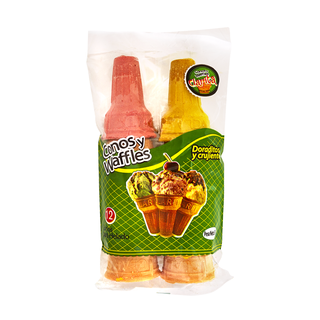 CONOS Y WAFFLES CLARITA CONO DE COPA CHICO 12 UND
