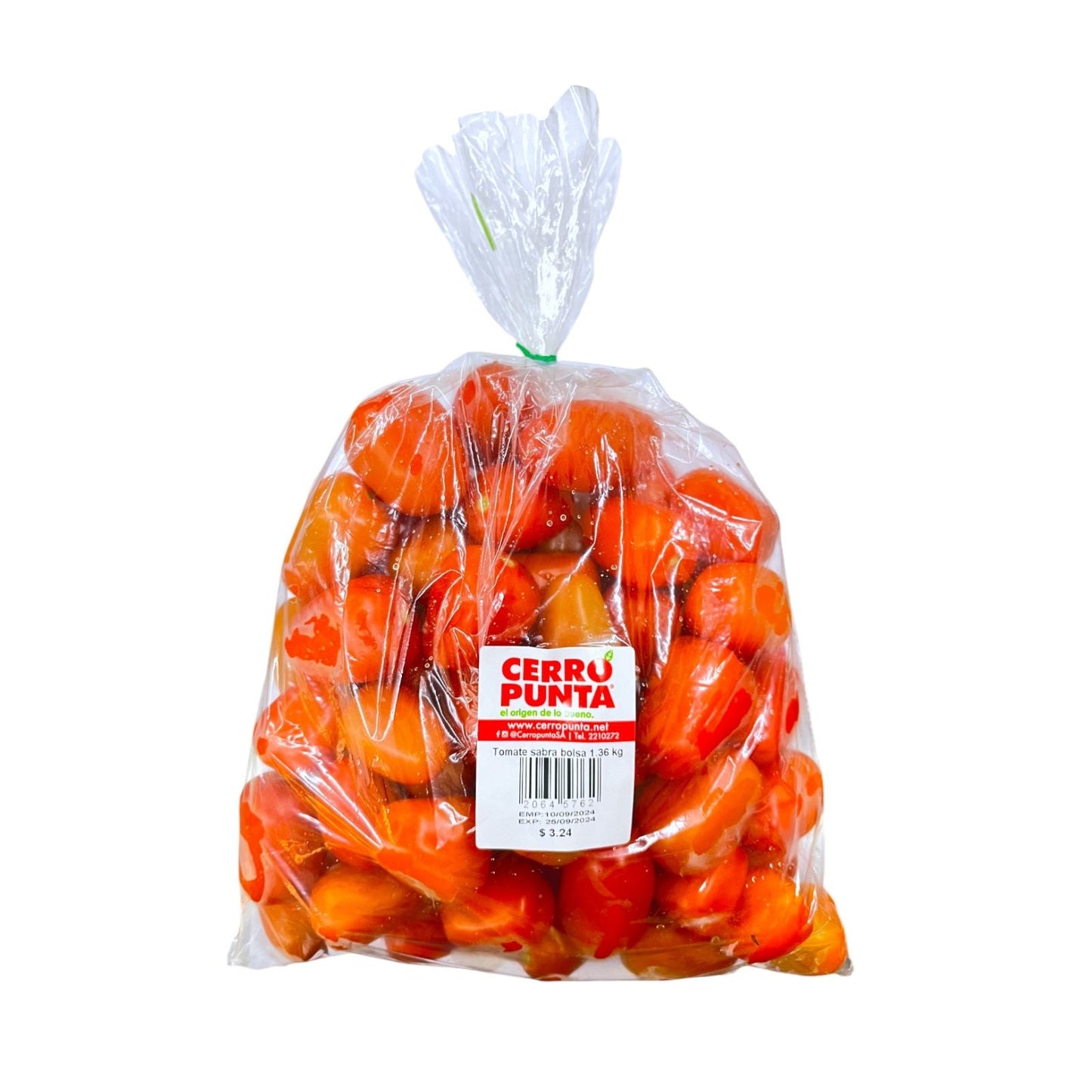 TOMATE SABRA EN BOLSA DE 1.36 KG CERRO PUNTA