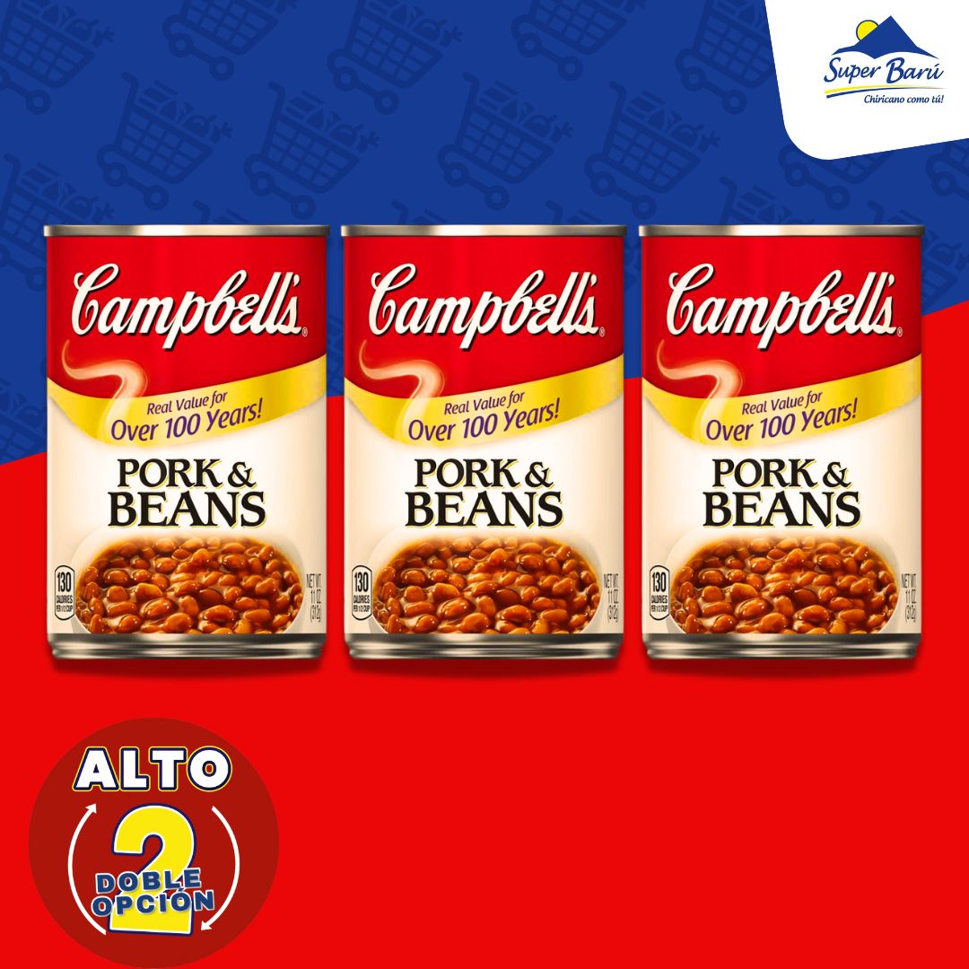 PACK DE PORKS & BEANS 3 UNI DE 11 OZ C/U CAMPBELL'S