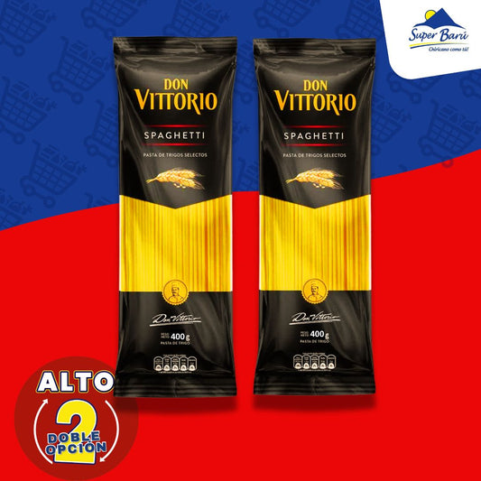 PACK SPAGHETTI 2 UNI DE 400 GR C/U DON VITTORIO