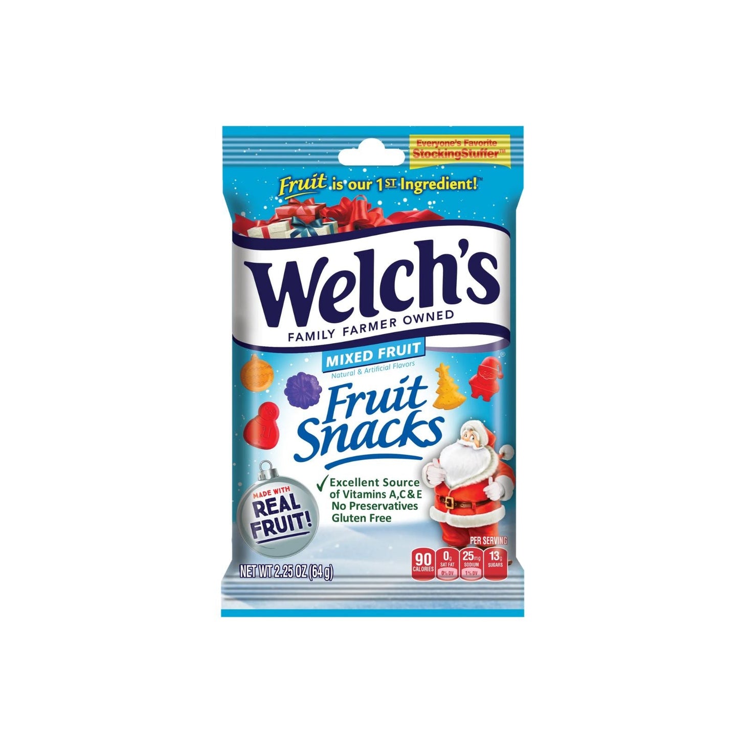 FRUIT SNACK MIXED FRUIT 2.25 OZ WELCH'S