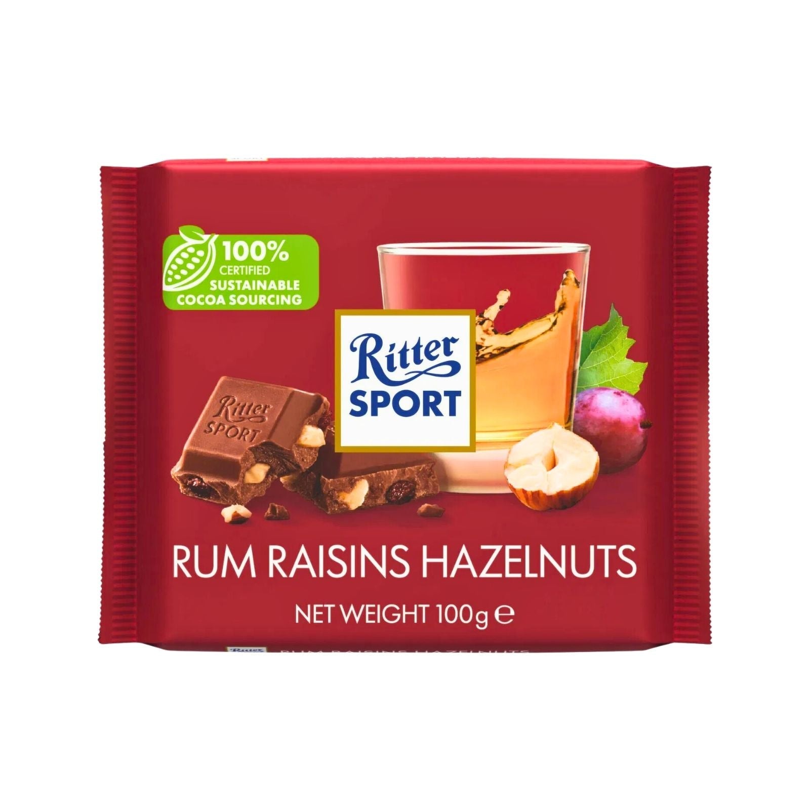 CHOCOLATE RUN RAISINS HAZELNUTS 100 GR RITTER SPORT– Super Barú Online