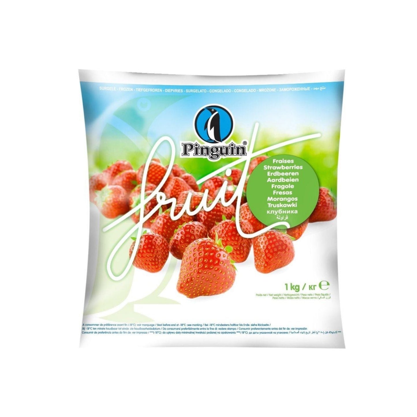 FRESAS CONGELADAS EN BOLSA 1 KG PINGUIN