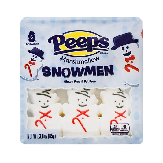 MARSHMALLOW SNOWMEN GLUTEN & FAT FREE 3OZ PEEPS